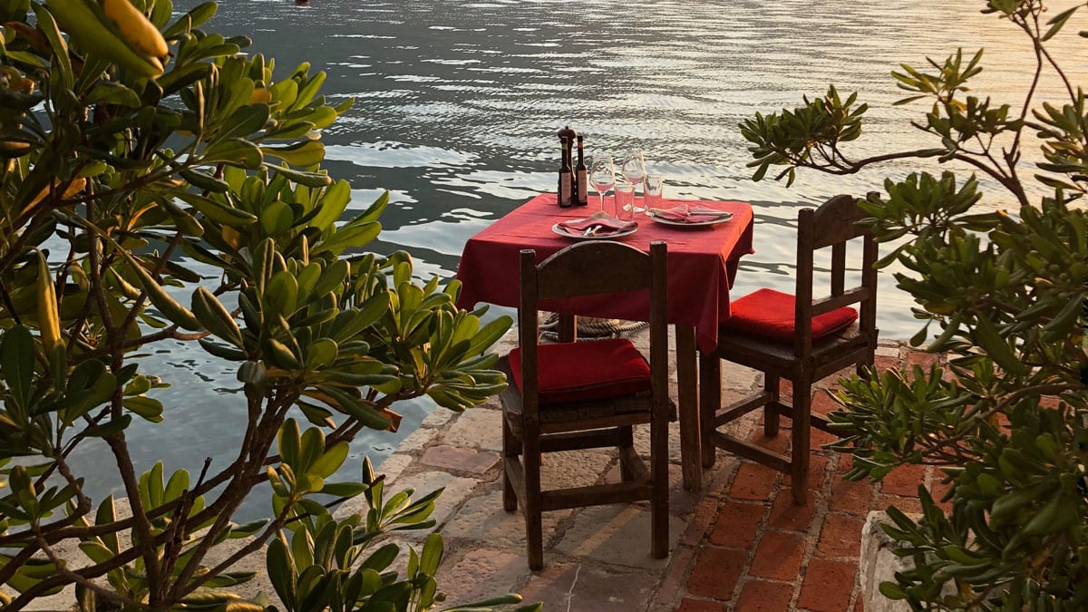 Sunset and dinner in Dobrota